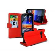 Wholesale Vodafone Smart 4 Mini Stand Red Wallet Cases X40 Bulk Packed