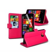Wholesale Nokia Lumia 530 Stand Hot Pink Wallet Cases X40 Bulk Packed 