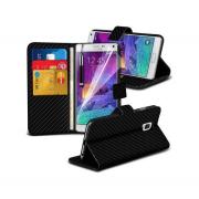 Wholesale Samsung Galaxy Note 5 Carbon Stand Black Wallet Cases X40 Bu