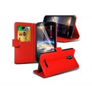 Wholesale Vodafone Smart 4 Power Stand Red Wallet Cases X40 Bulk Packe