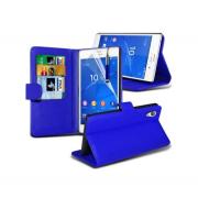 Wholesale Sony Xperia Z3 Compact Stand Blue Wallet Cases X40 Bulk Pack