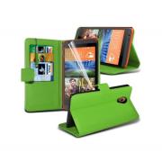 Wholesale HTC Desire 620 Stand Green Wallet Cases X40 Bulk Packed Pack
