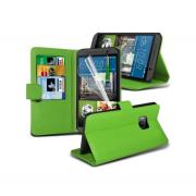Wholesale HTC One M9 Stand Green Wallet Cases X40 Bulk Packed Pack