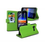 Wholesale Vodafone Smart 4 Mini Stand Green Wallet Cases X40 Bulk Pack
