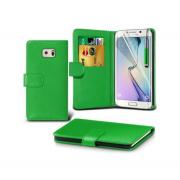 Wholesale Samsung Galaxy S6 Edge Stand Green Wallet Cases X40 Bulk Pac