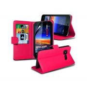 Wholesale Vodafone Smart 4 Mini Stand Hot Pink Wallet Cases X40 Bulk P