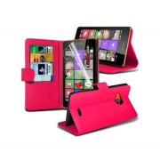 Wholesale Microsoft Lumia 540 Stand Hot Pink Wallet Cases X40 Bulk Pac