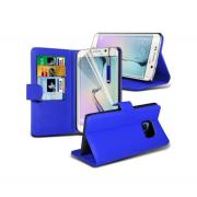 Wholesale Samsung Galaxy S6 Edge Plus Stand Blue Wallet Cases X40 Bulk