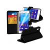 Sony Xperia M4 Aqua Carbon Stand Black Wallet Cases X40 Bulk wholesale telecom