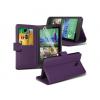 HTC Desire 320 Stand Purple Wallet Cases X40 Bulk Packed Pac