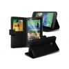 HTC Desire 320 Stand Black Wallet Cases X40 Bulk Packed Pack wholesale telecom