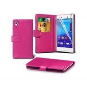 Wholesale Sony Xperia M4 Aqua Stand Hot Pink Wallet Cases X40 Bulk Pac