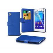 Wholesale Sony Xperia M4 Aqua Stand Blue Wallet Cases X40 Bulk Packed 