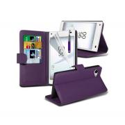 Wholesale Sony Xperia Z5 Compact Stand Purple Wallet Cases X40 Bulk Pa