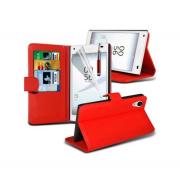 Wholesale Sony Xperia Z5 Premium Stand Red Wallet Cases X40 Bulk Packe