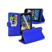 Wholesale HTC Desire 626 Stand Blue Wallet Cases X40 Bulk Packed Pack