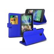 Wholesale HTC Desire 320 Stand Blue Wallet Cases X40 Bulk Packed Pack