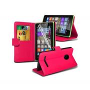 Wholesale Microsoft Lumia 532 Stand Hot Pink Wallet Cases X40 Bulk Pac