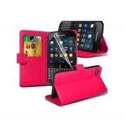Wholesale Blackberry Q20 Stand Hot Pink Wallet Cases X40 Bulk Packed P