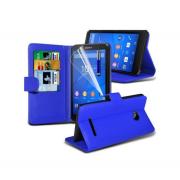 Wholesale Sony Xperia E4G Stand Blue Wallet Cases X40 Bulk Packed Pack