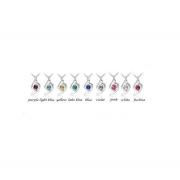 Wholesale 18k White Gold Plated Angel CZ Gemstone 40cm Chain Pendant N