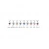 18k White Gold Plated Angel CZ Gemstone 40cm Chain Pendant N