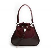 Wholesale Amberley Burgundy Leather And Suede Handbags