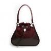 Amberley Burgundy Leather And Suede Handbags wholesale