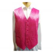 Wholesale One Off Joblot Of 7 Mens Pink Crinkle Waistcoats Ex Wedding 