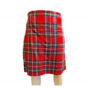 Wholesale One Off Joblot Of 8 Red Gren & Yellow Tartan Kilt With Pin A