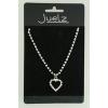 Open Heart Diamante Necklace