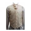 One Off Joblot Of 10 Mens Pink Swirl On Ivory Waistcoats Wit jackets wholesale