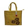Wholesale Joblot Of 10 Woven Beige Shopper Bags With Hibiscus Flower Print fashion accessories wholesale