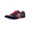 Joblot Of 12 Pairs Mens Leather Navy/Red Trainers