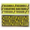Novelty Parcels Of 100 His/Her/Male/Female Insult Tape - GAG