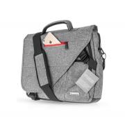 Wholesale 10 X Caseflex Messenger Laptop Bag - Grey Linen Shoulder Bag