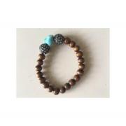 Wholesale OLIA JEWELLERY Stretch Wooden Bead Loretta Bracelet With Gen