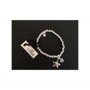 Wholesale OLIA JEWELLERY Silver Stretch Bracelet With Heart Charm.