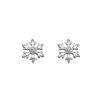 925 Sterling Silver Snowflake Stud Earrings With CZ X 13 wholesale