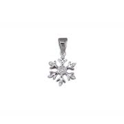 Wholesale 925 Sterling Silver Snowflake Pendant With CZ X 14