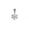 925 Sterling Silver Snowflake Pendant With CZ X 14