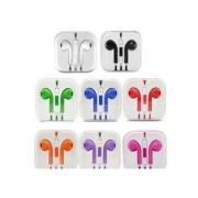 Wholesale 100 X NEW MIXED COLOUR EARBUD HEADPHONE WITH MIC & VOLUME CO