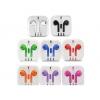 100 X NEW MIXED COLOUR EARBUD HEADPHONE WITH MIC & VOLUME CO