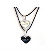 Wholesale Joblot Of 10 Lines Assorted Metal Double Pendant Set Necklac