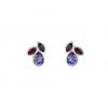 Base Metal Stud Earrings With Swarovski Crystals