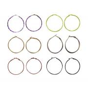 Wholesale Wholesale Joblot Of 100 Ladies Mixed Hooped Earrings Various Colours & Sizes