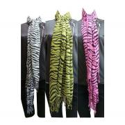 Wholesale Wholesale Joblot Of 24 Ladies Zebra Striped Tassel Scarves W