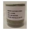 High Quality Metallic Silver Round Leather Cord 1mm Wide wholesale fabrics