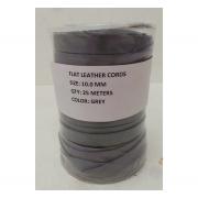Wholesale High Quality Grey Flat Real Leather Cord Lace 10mm Wide