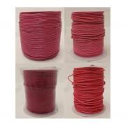 Wholesale Pink Real Leather Round Cords 4 Shades 1mm Wide